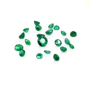 Émeraudes zambiennes naturelles, rondes calibrées de 4 mm, pierres précieuses facettées naturelles, prêtes à l'emploi pour la création de bijoux. - Product Image 2