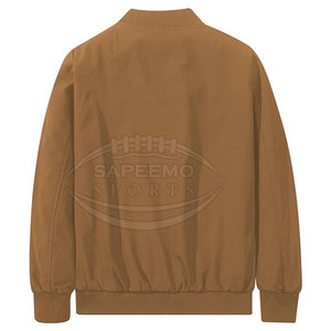 Men <b>Zip</b> <b>up</b> <b>Jacket</b> with Stand Collar and Front Logo Modern Design Adjustable Hem & Cuffs for Comfortable Fit Casual - Product Image 2