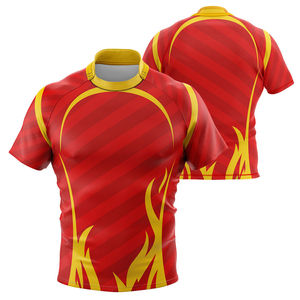 Camiseta de Rugby Sublimada en Diferentes Tallas 2026, Producto de Alta Demanda, Camiseta de Rugby en Color Sólido, Servicio OEM - Product Image 1