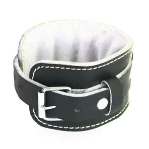 สายรัดข้อเท้าสำหรับออกกำลังกายหนังวัวและไนลอนสำหรับยกน้ำหนักและยกออกกำลังกาย - Product Image 2