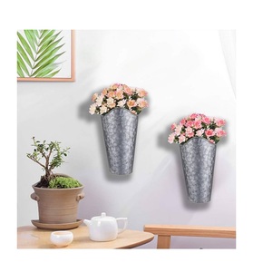 2024 vente chaude fournitures de jardin jardinières galvanisées jardinières en métal fini rustique pots de fleurs à bas prix - Product Image 2