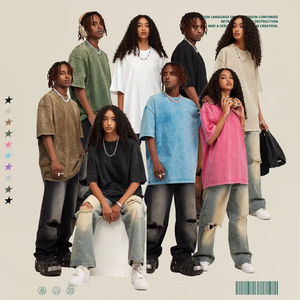 เสื้อยืดวินเทจผ้าฝ้าย 100% น้ำหนัก 270 กรัม ซัมเมอร์ 2026 ล้างสีแบบแอซิดวอช สโตนวอช พิมพ์ลายกราฟิกโลโก้ตามสั่ง - Product Image 2