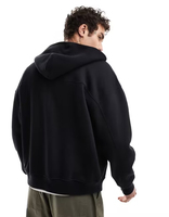 Sweater Hoodie Unisex Oversize 100% Katun OEM, Ramah Lingkungan, Bernapas, Resleting Penuh, Custom Distressed, Pewarnaan Polos Musim Gugur untuk Pria