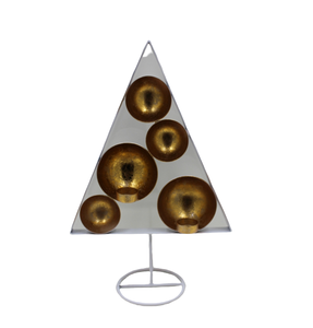 Soporte de vela de Adviento de hierro con acabado de latón antiguo de la mejor forma para la mesa del hogar Decoración de Navidad otros candelabros linternas - Product Image 3