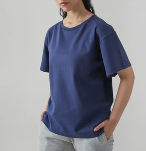 T-shirt court pour femme en coton biologique avec logo imprimé personnalisé, manches courtes, coupe classique, respirant, été, OEM - Product Image 5