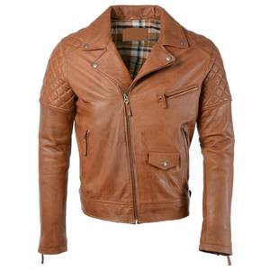 2025 New custom Leather <b>Biker</b> <b>Jacket</b> Stylish and Durable Outerwear for Men High-quality tan leather <b>jacket</b> Fashionable - Product Image 4
