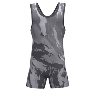 Singlets extensibles bas prix Top qualité hommes Wrestling Singlet tissu léger Sublimation Wrestling Singlet - Product Image 2