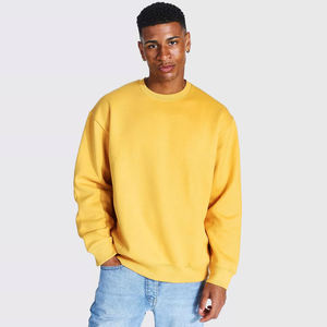 Sweat-shirt en coton solide pour hommes sur mesure col rond à manches longues pour l'hiver 100% coton Design uni - Product Image 1