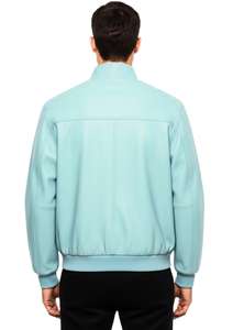 แจ็คเก็ตบอมเบอร์หนังแท้พรีเมียมสำหรับผู้ชาย คอตั้ง มีสีให้เลือกตามสั่ง - Product Image 5