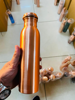 ARTISAN CRAFT Botella de Agua de Cobre 100% Puro de la Mejor Calidad, a Prueba de Fugas, Acabado Martillado Antiguo, Asa de Estilo Clásico, Ecológica