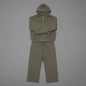 Conjunto Deportivo Unisex de Felpa 100% Algodón, Estilo Vintage con Lavado Ácido, Sudadera con Capucha y Cordón Ajustable, Pantalones Deportivos, Estampado Hip Hop, para Invierno, Venta al Por Mayor - Product Image 3