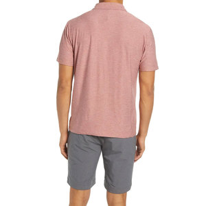 Chemise de golf unisexe de haute qualité, OEM ODM, respirante, à manches courtes, couleurs unies, éco-responsable, en Spandex/Coton - Product Image 2