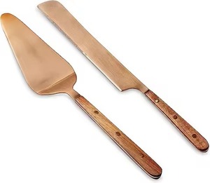 Ensemble de 2 couteaux à gâteau et trancheurs à gâteau, design fantaisie, accessoires décoratifs pour gâteaux, accessoires de décoration pour événements et fêtes - Product Image 4