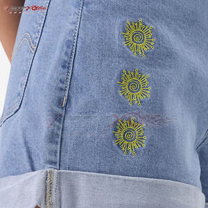 Short en jean pour femme avec ourlet brut et taille haute Streetwear d'été à la mode Short en jean taille haute élégant pour femme - Product Image 6