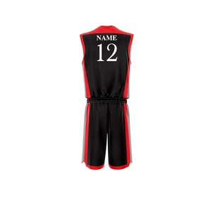 Maillots de basketball personnalisés de haute qualité en polyester respirant avec impression par transfert thermique et broderie sur mesure – Vente en gros - Product Image 2