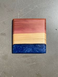 Solid Wood Resin Quality Handicrafts Epoxy Resin Acacia Wood <b>Coaster</b> Handmade Wooden <b>Drink</b> Tea <b>Coaster</b> - Product Image 6