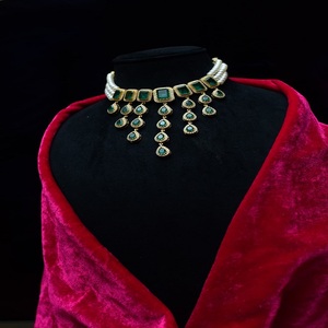 Conjunto de collar de moissanita de ajuste abierto de plata de ley Premium para mujer, joyería de plata 925 de lujo, hipoalergénico, antideslustre - Product Image 1