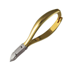 Dead Skin Removing Nail Cuticle Nipper Gold Handle Sharp Tip With Single Spring 4 " Beauty Care Manicure Nail Nippers - Product Image 5