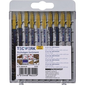 TECWERK Jigsaw Blade Assortment-Versatile <b>Saw</b> Blade Set for Precision Cutting - Product Image 1