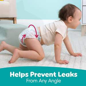 Couches Pampers - Swaddlers 360 °   Taille 4, 132 unités, jusqu'à 100 % anti-fuites, confortables et respirantes, conçues pour des changes faciles, à enfiler pour bébé - Product Image 4