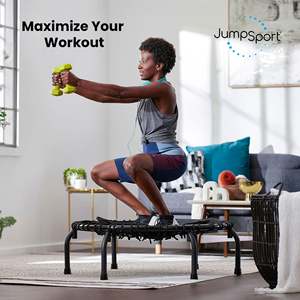 JumpSport 250 Trampolino Fitness Mini da 39 Pollici per Adulti, Sicuro per Interni/Esterni, in Acciaio e Polipropilene, Colore Nero - Product Image 5