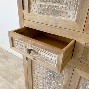 Mango <b>Wood</b> Handmade Handicraft Wardrobe <b>Storage</b> <b>Cabinet</b> Modern Design for Hotel Bedroom Use - Product Image 4