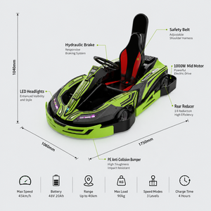 Kart de course électrique tout-terrain haute vitesse 45 km/h pour adultes – Visite <span class=keywords><strong>d</strong></span>'usine et <span class=keywords><strong>test</strong></span> sur site disponibles - Product Image 6