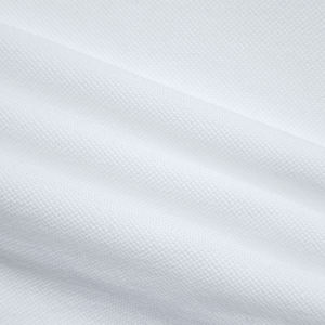 Tissu de polo en maille piquée PK en polyester 100% respirant anti-froissement teint uni avec logo personnalisé - Product Image 3