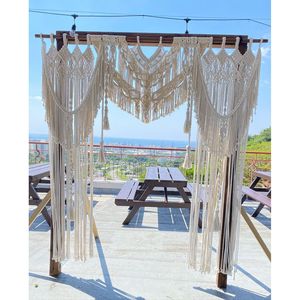 Handcrafted Rustic Bohemian Wedding Backdrop <b>Curtain</b> Wall Hanging Decor for Weddings - Product Image 1