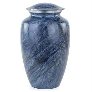 Urna Funeraria de Latón de Calidad Artesanal para Cenizas Humanas, Elegante Diseño Art Deco, Cilíndrica, Hecha a Medida - Product Image 1