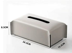 Boîte à mouchoirs en cuir véritable faite à la main, luxe et décontractée, pour table à manger, salle de bain, voiture |   Personnalisation de la marque OEM disponible - Product Image 2