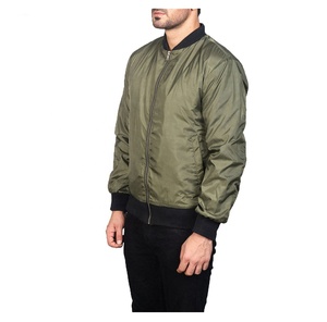 Blouson d'aviateur pour hommes, vêtements d'extérieur tendance, design personnalisé, tissu léger, col côtelé, coupe ample, avec quantité minimale de commande bas, OEM - Product Image 4