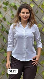 Chemises de travail pour femmes, style professionnel, vêtements de bureau, design vintage uni, boutons sur le devant, logo, coupe classique, usage professionnel - Product Image 3