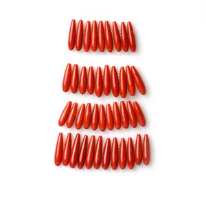 Italian natural red coral drops loose 6mm for jewellery factory price