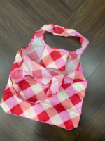 Sac de courses en polyester et nylon écologique 78 g/m² 210D, motif rayé, logo personnalisé, design pliable, poignée longue, pour le voyage
