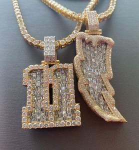 Colgante de diseño Hip Hop de lujo con diamante de moissanita y fianza de bolsa de dinero helada disponible a precio de exportación Plata de Ley 925 - Product Image 2