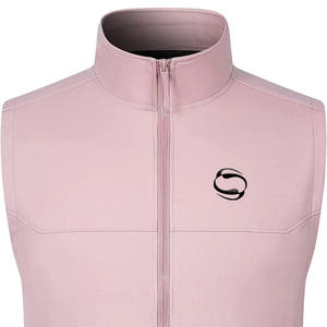 Logo brodé personnalisé gilets sans manches softshell légers pour hommes vestes imperméables avec fermeture éclair voyage randonnée course - Product Image 3