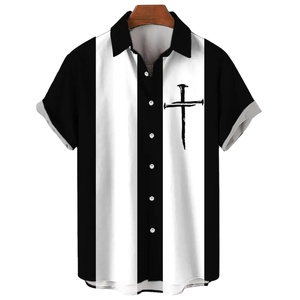 ชุดเดรสระบายอากาศได้ดีเสื้อเชิ้ตแขนสั้นสำหรับผู้ชายเสื้อ100% ผ้าฝ้ายออร์แกนิก - Product Image 3