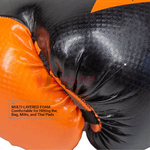 Guantes de MMA de Alta Calidad Personalizados de 12 oz, con Cierre de Cordones, Cómodos, Ajustables, de Cuero Profesional para Adultos, Equipo de Boxeo - Product Image 3