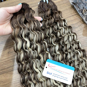 Paquetes de cabello Remy virgen directo de fábrica vietnamita Cabello de onda profunda de vapor Doble dibujado disponible Listo para enviar - Product Image 1
