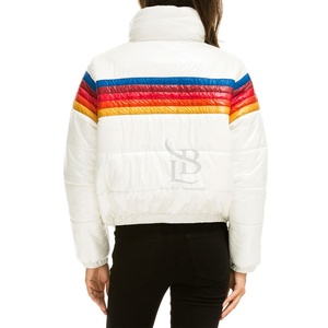 Chaqueta acolchada impermeable de alta calidad para mujer con cremallera frontal última ropa de lona de invierno precio al por mayor tarifa barata - Product Image 4