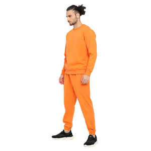 Sweat-shirt de style pull-over en coton pour hommes, ensemble de pantalons et sweat-shirt imprimés à motifs solides, bas quantité minimale de commande, dernière collection hiver - Product Image 3