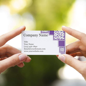 Diseñado para Triumph 40 + Diseños para mostrar su negocio Leopardo púrpura Diseño personalizado Tarjetas de visita personalizadas - Product Image 3