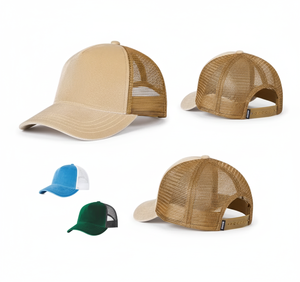 Casquette de baseball en maille de gros, devant en velours premium et dos respirant, unisexe, réglable avec fermeture snapback - Product Image 1