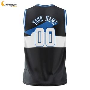 Maillot de basket-ball unisexe personnalisé en gros, grande taille, 100% polyester, sublimation, respirant, antibactérien, séchage rapide - Product Image 2