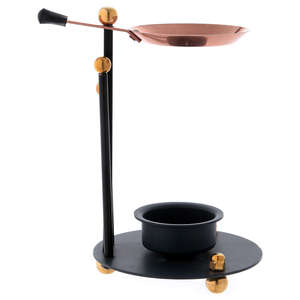 Porte-encens réglable en laiton Offre Spéciale avec revêtement noir diffuseur d'huile essentielle de parfum d'air de conception supérieure pour une utilisation aromatique - Product Image 1