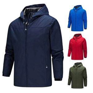 Chaqueta de lluvia impermeable para hombre, cortavientos con capucha para exteriores de varios paneles con cremallera, capa de lluvia transpirable para senderismo o viajes - Product Image 6