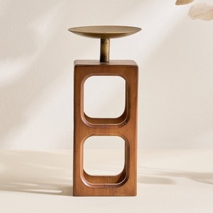 Wooden Six Column <b>Candle</b> <b>Holder</b> Suitable For Home Decor Table Centerpiece And Festive Lighting Handcrafted From India - Product Image 4