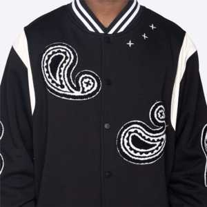 Venta al por mayor de ropa de calle al aire libre chaqueta de moda de los hombres con logotipo personalizado de béisbol CARTA DE LA Universidad Letterman de talla grande chaqueta de los hombres Varsity - Product Image 3