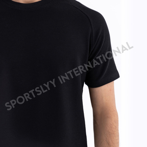 Camiseta de cuello redondo de corte regular para hombre Ringer hecha con telas suaves transpirables con logotipos de impresión y etiquetas privadas - Product Image 4